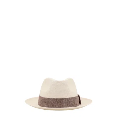Kiton Straw Panama Hat In Brown