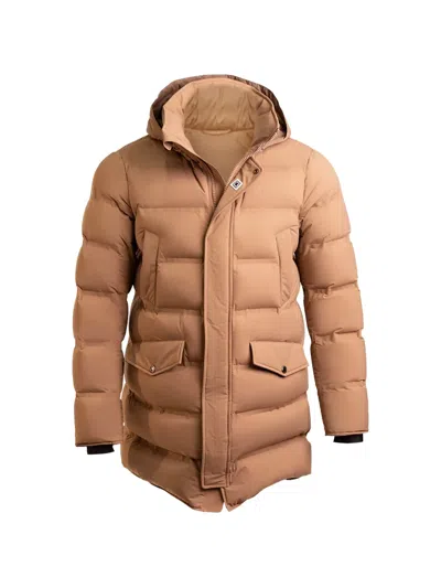 Kiton Hekla Pocket Paddedcoat In Brown