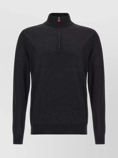 Kiton 14 Micron Cardigan In Grey