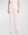 KITON HIGH-RISE SATIN SIDE-STRIPE WIDE-LEG TUXEDO PANTS