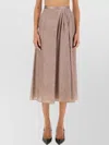Kiton Flowing Midi Skirt In Silk-viscose Blend