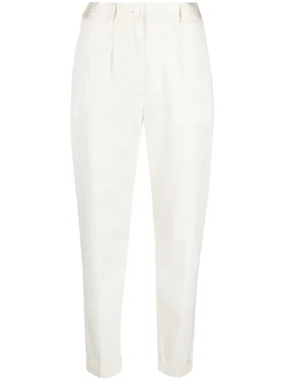 Kiton High-waisted Tapered Trousers In Neutrals