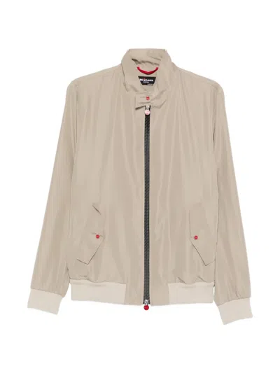 Kiton High-neck Bomber Jacket In Neutral