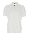 Kiton Textured Polo Shirt With Collar And Short Sleeves In White