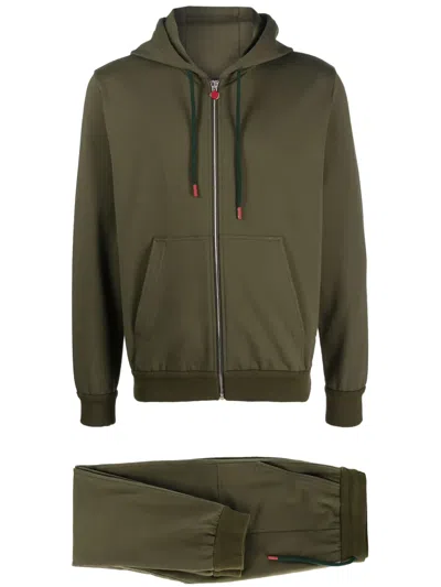Kiton Hooded Tracksuit Set In Green