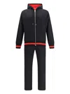 Kiton Logo-embroidered Hooded Tracksuit In Black