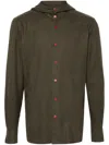 Kiton Houndstooth-pattern Hoodie In Green