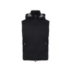 Kiton Hooded Quilted Jacket With Material Blend In Black