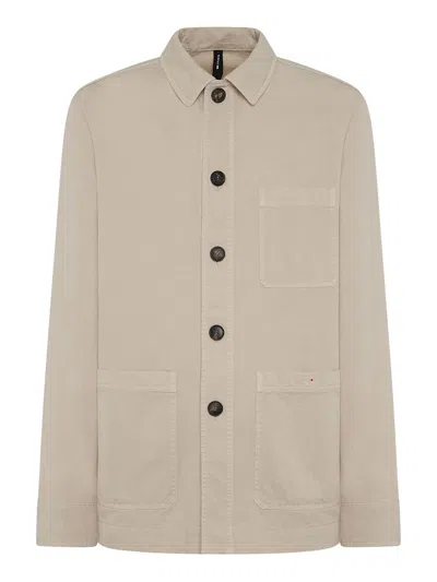 Kiton Long-sleeved Buttoned Jacket In Brown
