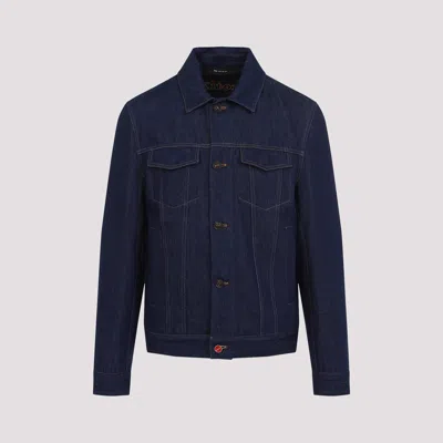 Kiton Essential Denim Jacket In Blue
