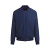 Kiton Long-sleeved Bomber Jacket In Blue
