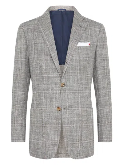 Kiton Jacket Cashmere In Medium Grey