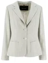 Kiton Sky Blue Plaid Single-breasted Jacket In Sky Blue