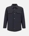 Kiton Overshirt Padded Long Sleeves In Blue