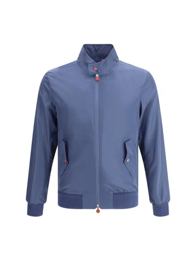 Kiton Waterproof Jacket In Blue
