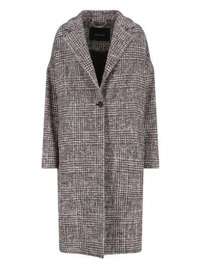 Kiton Longline Jacket With Notched Lapel And Pockets In Gray