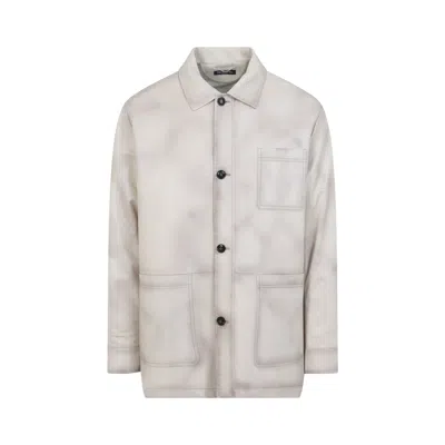 Kiton Lamb Leather Jacket Long Sleeves Pockets In Multi