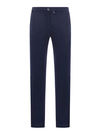 Kiton Slim-fit Pants In Blue