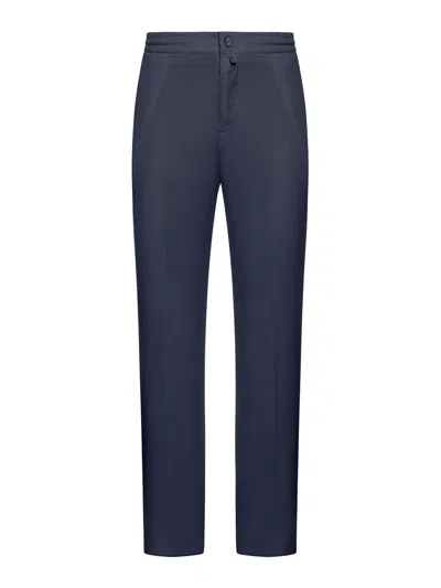 Kiton Slim-fit Pants In Blue