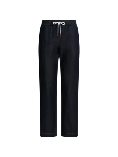 Kiton Jeans Mit Kordelzug In Blue