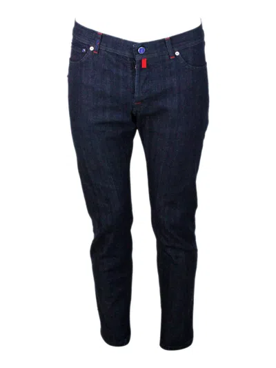 Kiton Jeans Boot-cut - Denim In Navy