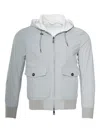 Kiton Kired Jeff Cotton Reversible Hooded Light-jacket In Gray