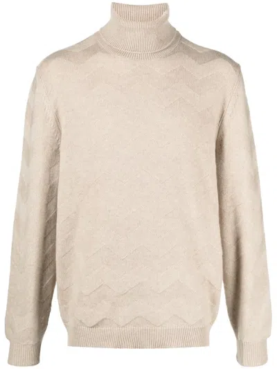 Kiton Jersey Cashmere Jumper In Neutrals