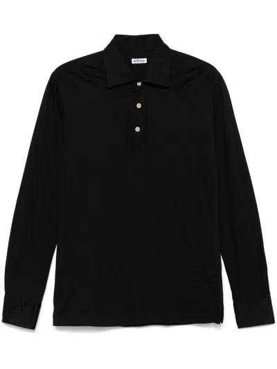 Kiton Jersey Polo Shirt In Black