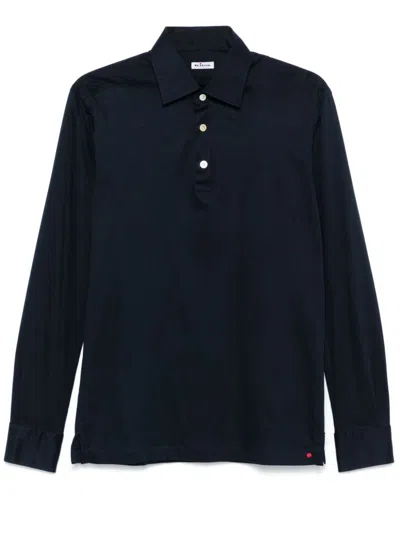 Kiton Jersey Polo Shirt In Blue