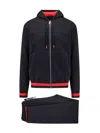 Kiton Logo-embroidered Hooded Tracksuit In Black