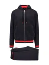 Kiton Logo-embroidered Hooded Tracksuit In Black