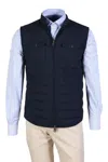 Kiton Kired By  Cotton-nylon Vest In Blue