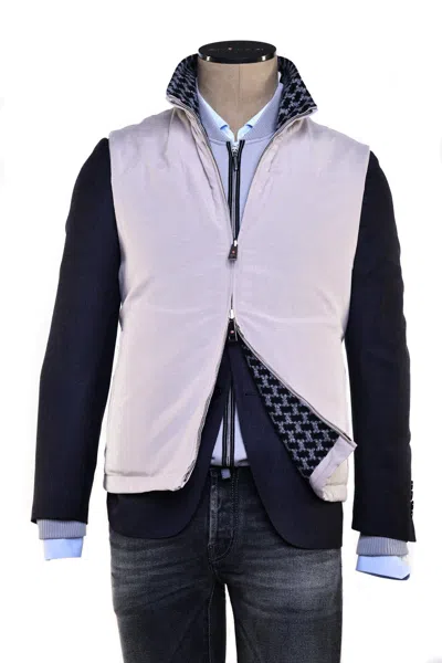 Kiton Kired By  Gange Reversible Silk-linen Vest In Multi