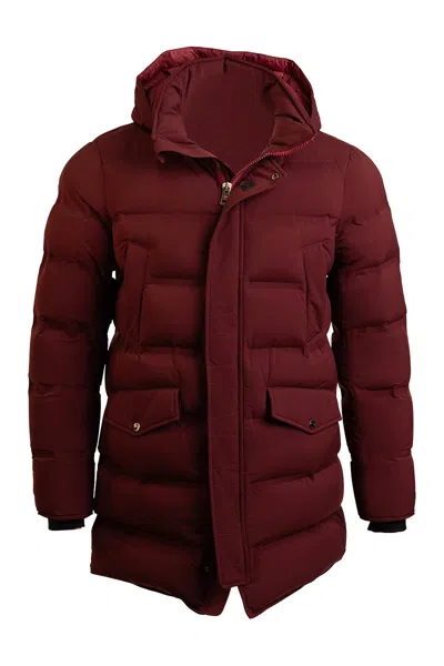 Kiton Kired By  Hekla Nylon-goose Down Puffer Coat In Red