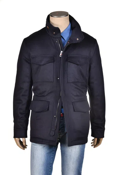 Kiton Kired By  Kili Cashmere Coat In Blue