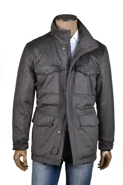 Kiton Kired By  Kili Cashmere Coat In Gray