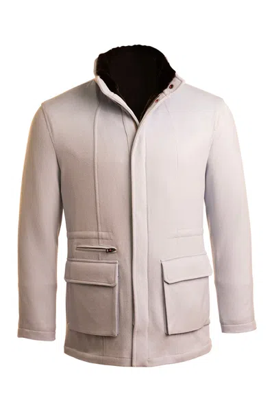 Kiton Kired By  Konew Cashmere-mink Fur Overcoat In Multi