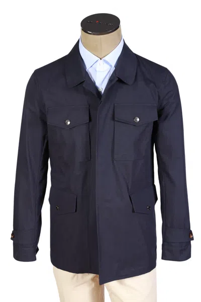 KITON KIRED BY KITON MIDNIGHT-BLUE COTTON JACKET