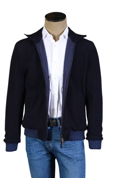 Kiton Kired By  Navy-blue Reversible Jacket