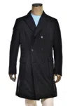Kiton Kired By  Ofu Double-breasted Raincoat In Black