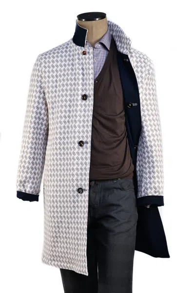 Kiton Kired By  Peak Cotton Reversible Overcoat In Multi