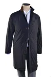 Kiton Kired By  Sherp Zip-up Overcoat In Black