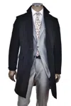 Kiton Kired By  Teon Overcoat In Black