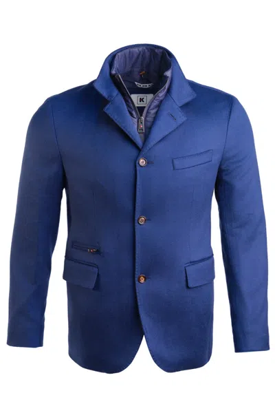 Kiton Tipas Cashmere Overcoat In Blue