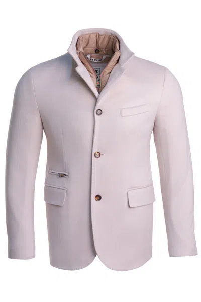 Kiton Goose Down Cashmere Overcoat In Neutral