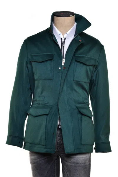 Kiton Kired By  Tobe Cashmere Overcoat In Green