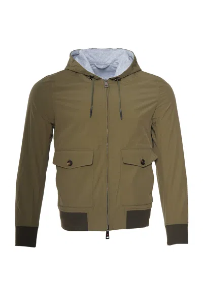 KITON KIRED JEFF COTTON REVERSIBLE HOODED LIGHT-JACKET