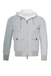 Kiton Kired Jeff Cotton Reversible Hooded Light-jacket In Gray