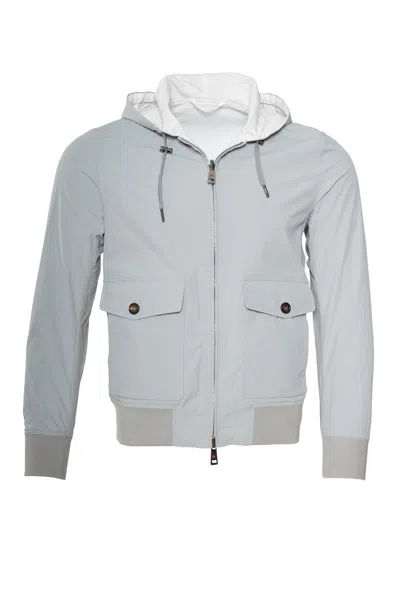 KITON KIRED JEFF COTTON REVERSIBLE HOODED LIGHT-JACKET