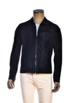 Kiton Kired Juan Lambskin Suede Zip-up Jacket In Black